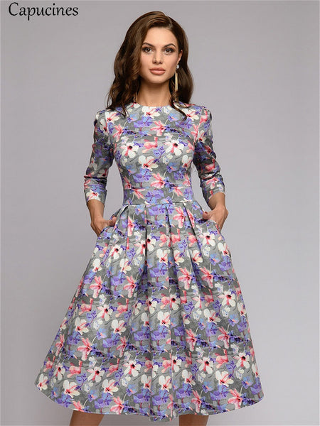 Vintage Printed Dress