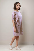 Patterned Cream Tunic Dress