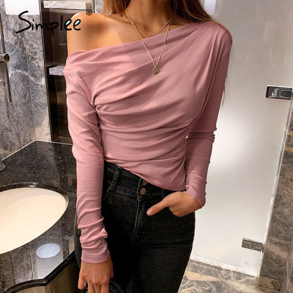 Casual One Shoulder Top